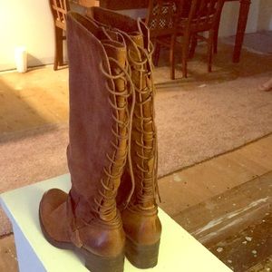 Suede and leather Miz Mooz high boots